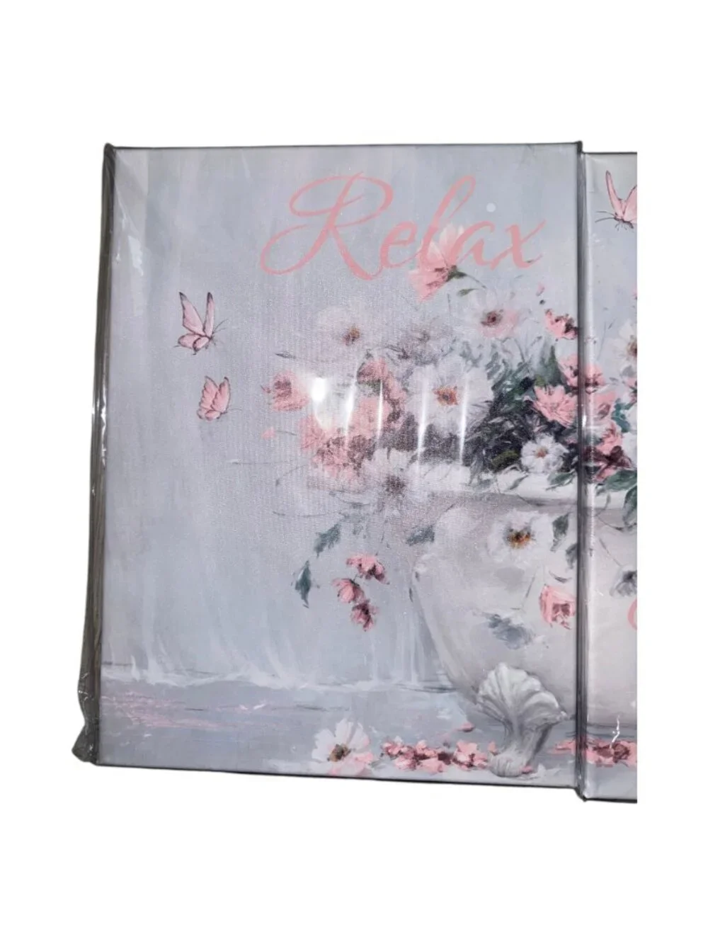 Floral Relax Unwind Soak Canvas Wall Art Set - 3 Pieces